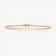 14K yellow gold graduating diamond tennis bracelet