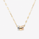 14K moveable tri gold loop necklace
