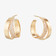 SMALL PAVE DIAMOND DOUBLE WIDE HOOPS