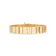 14K yellow gold grooved flash tile bracelet