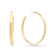 14K yellow gold vanity hollow hoops