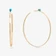 SOLO TURQUOISE LARGE HOOP EARRINGS