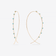 14K yellow gold large multi solo turquoise upside down hoops