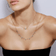 Solo turquoise rain necklace - on model