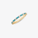 14K yellow gold turquoise & diamond eternity ring