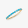 14K yellow gold turquoise baguette stackable ring