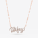 14K rose gold small cursive wifey diamond necklace