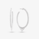 14K white gold eclipse diamond hoops
