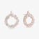 14K rose gold mixed fancy diamond circle hoops