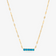 14K yellow gold turquoise bar pendant necklace