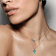 Turquoise bar pendant necklace - on model