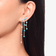 Solo turquoise & diamond linear earrings - on model