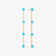 14K yellow gold solo turquoise & diamond linear earrings