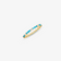 14K yellow gold turquoise & diamond baguette stackable ring