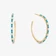 MULTI TURQUOISE & DIAMOND SMALL HOOPS