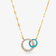 TURQUOISE INTERLOCKING CIRCLE NECKLACE