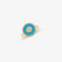 14K yellow gold turquoise & diamond evil eye ring