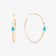 SMALL TURQUOISE & PEAR DIAMOND HOOPS