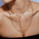 Paperclip chain necklace - on model