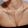 Paperclip chain necklace - on model