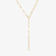 14K yellow gold paperclip carabiner lariat necklace