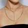 Paperclip carabiner lariat necklace - on model