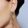 Paperclip linear earrings - on model