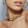 CURVED BUBBLE HOLLOW CHOKER