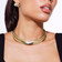 CURVED BUBBLE HOLLOW CHOKER