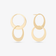 14K yellow gold double interlocking circle earrings