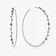 MULTI BLUE DIAMOND LARGE HOOPS