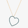 BLUE DIAMOND OPEN HEART PENDANT NECKLACE