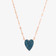 DENIM BLUE DIAMOND HEART NECKLACE