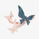 DENIM BLUE & WHITE DIAMOND MULTI BUTTERFLY RING