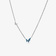 14K black gold denim blue & white diamond double butterfly necklace