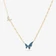BLUE DIAMOND DOUBLE BUTTERFLY NECKLACE