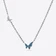 BLUE DIAMOND DOUBLE BUTTERFLY NECKLACE