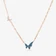 BLUE DIAMOND DOUBLE BUTTERFLY NECKLACE