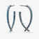 SMALL BLUE DIAMOND FRONT TO BACK UPSIDE DOWN HOOPS