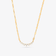 14K yellow gold mini curved diamond necklace
