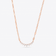 14K rose gold mini curved diamond necklace