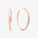14K rose gold large crossover diamond hoops