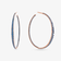 GRADUATED BLUE DIAMOND INSIDE OUT LARGE HOOP EARRINGS