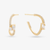 DIAMOND WAVEY SMALL HOOP EARRINGS