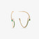 WAVEY GREEN EMERALD & PEAR DIAMOND HOOPS
