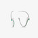 WAVEY GREEN EMERALD & PEAR DIAMOND HOOPS