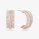 14K rose gold mega diamond kinetic hoops