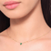 Green emerald pear pendant necklace - on model