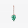 14K rose gold green emerald & diamond removeable pendant