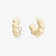 14K yellow gold bubble hollow hoops